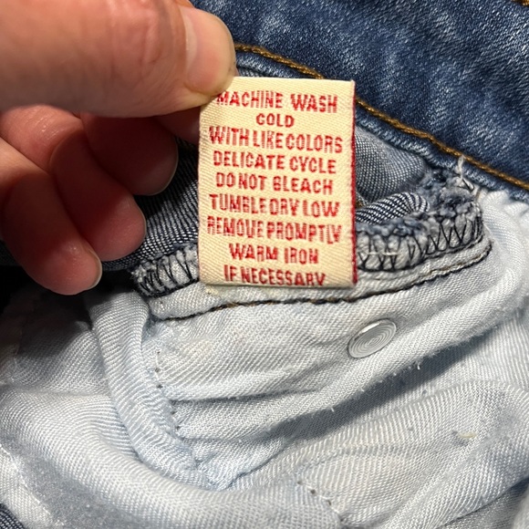 Reba Raw Hem Stretchy Skinny Medium Wash Denim Blue Jeans - Women’s Size 12 - Picture 14 of 16